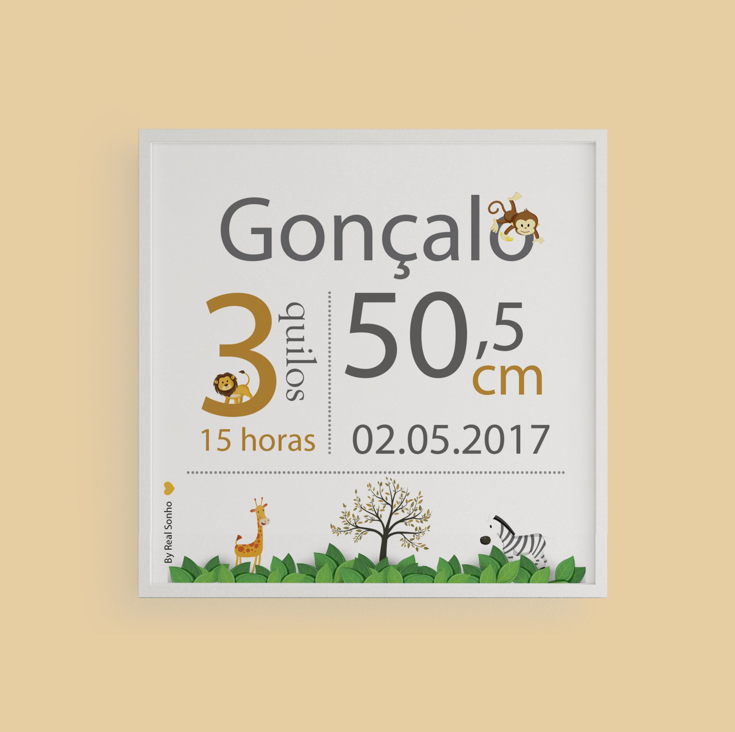 MOLDURA NASCIMENTO  I   Animais Selva