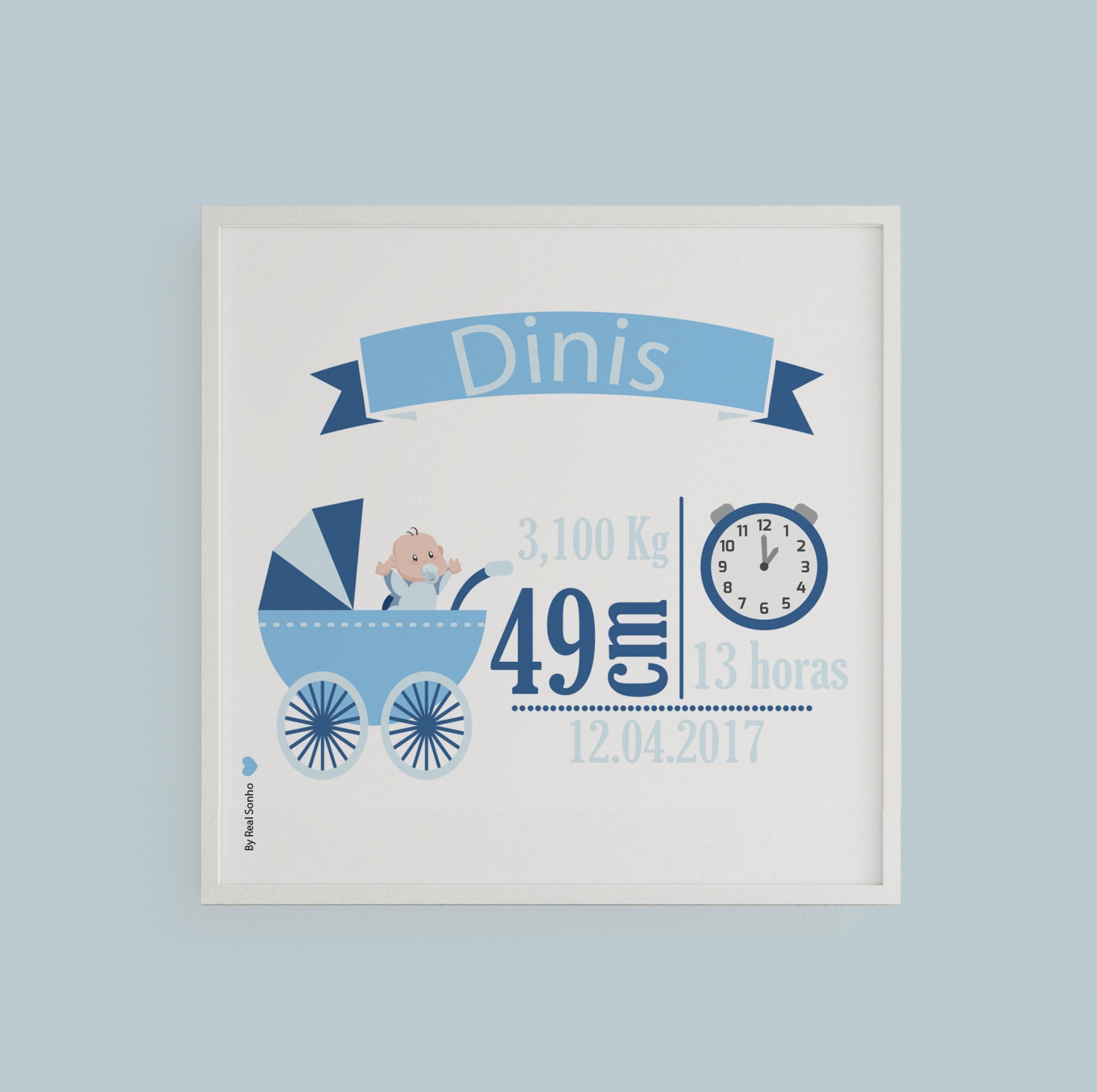 MOLDURA NASCIMENTO  I   Bebé menino