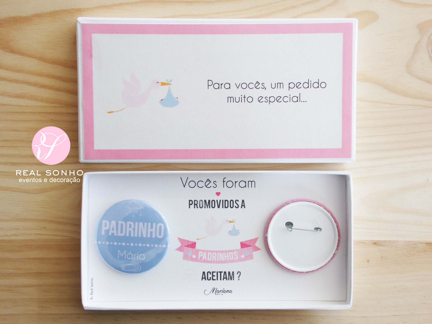 CONVITE PADRINHOS BATISMO I BT-CP015 (MENINA)