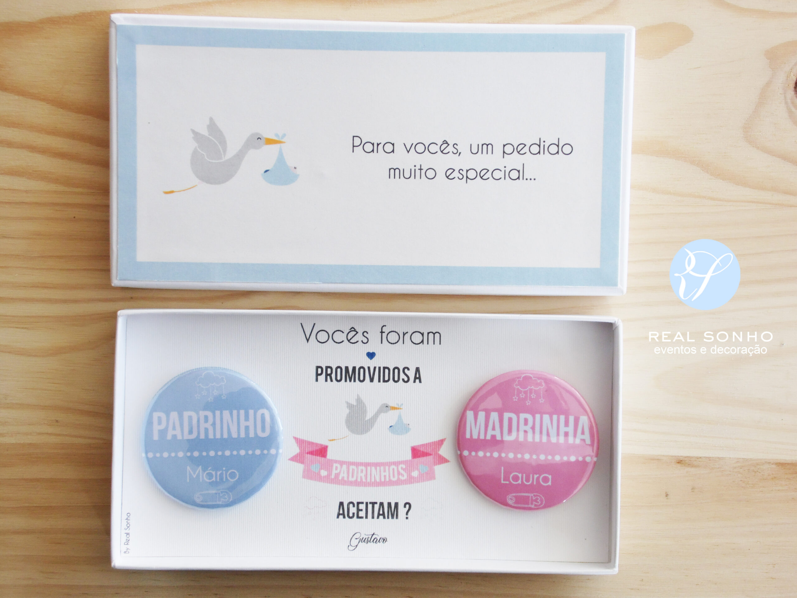 CONVITE PADRINHOS BATISMO I BT-CP015 (MENINO)