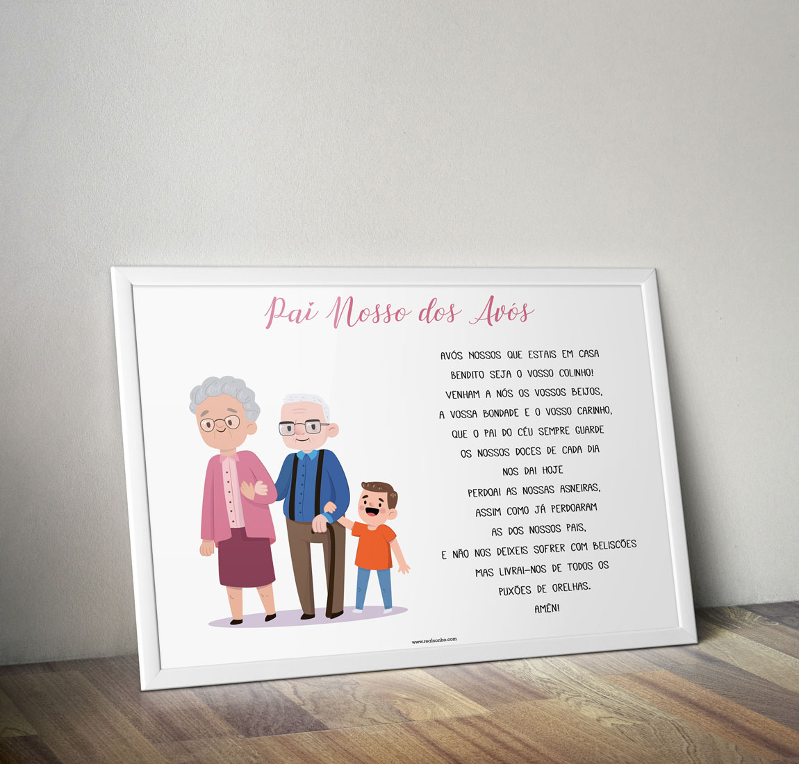 Moldura "Pai Nosso dos Avós" I AVÓS-ML001 (menino)