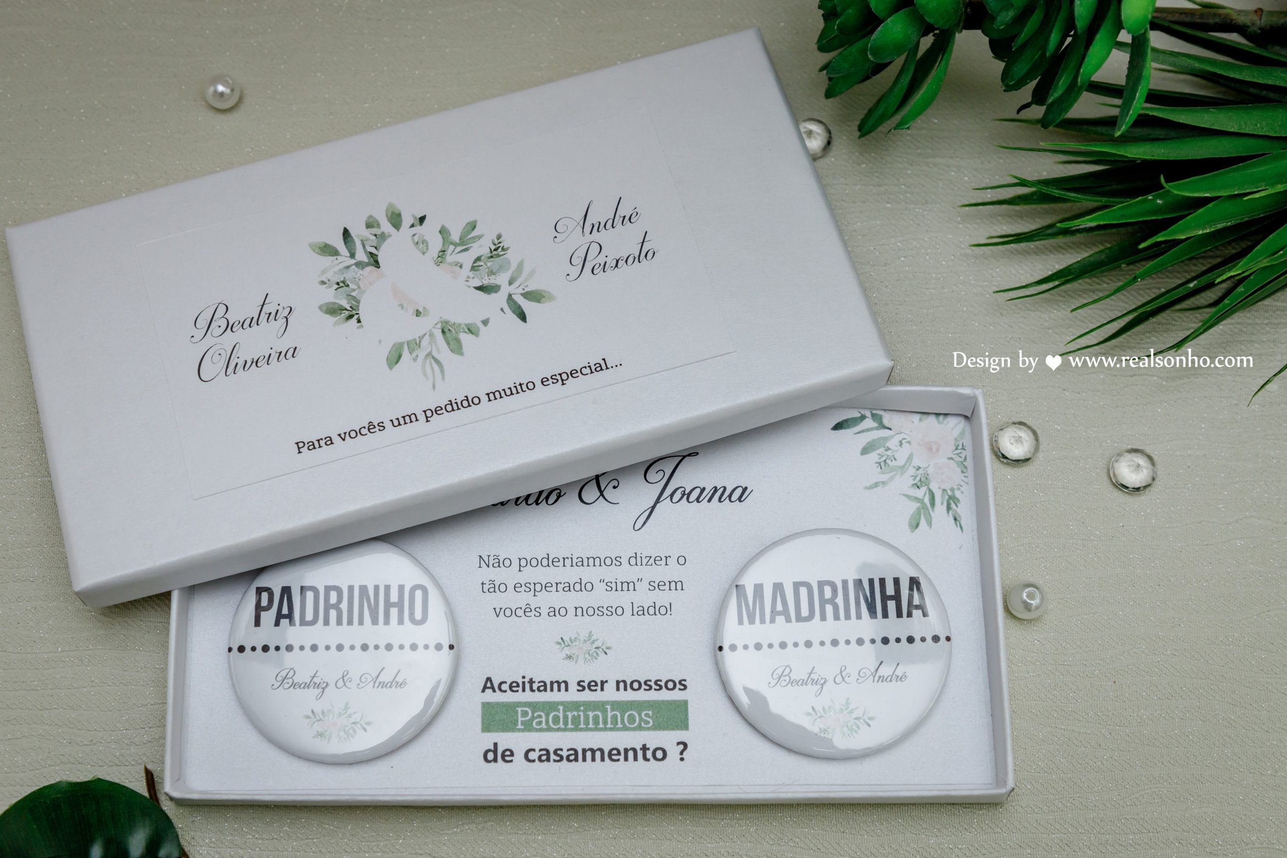 Convite Padrinhos Casamento GREEN CS-CP020