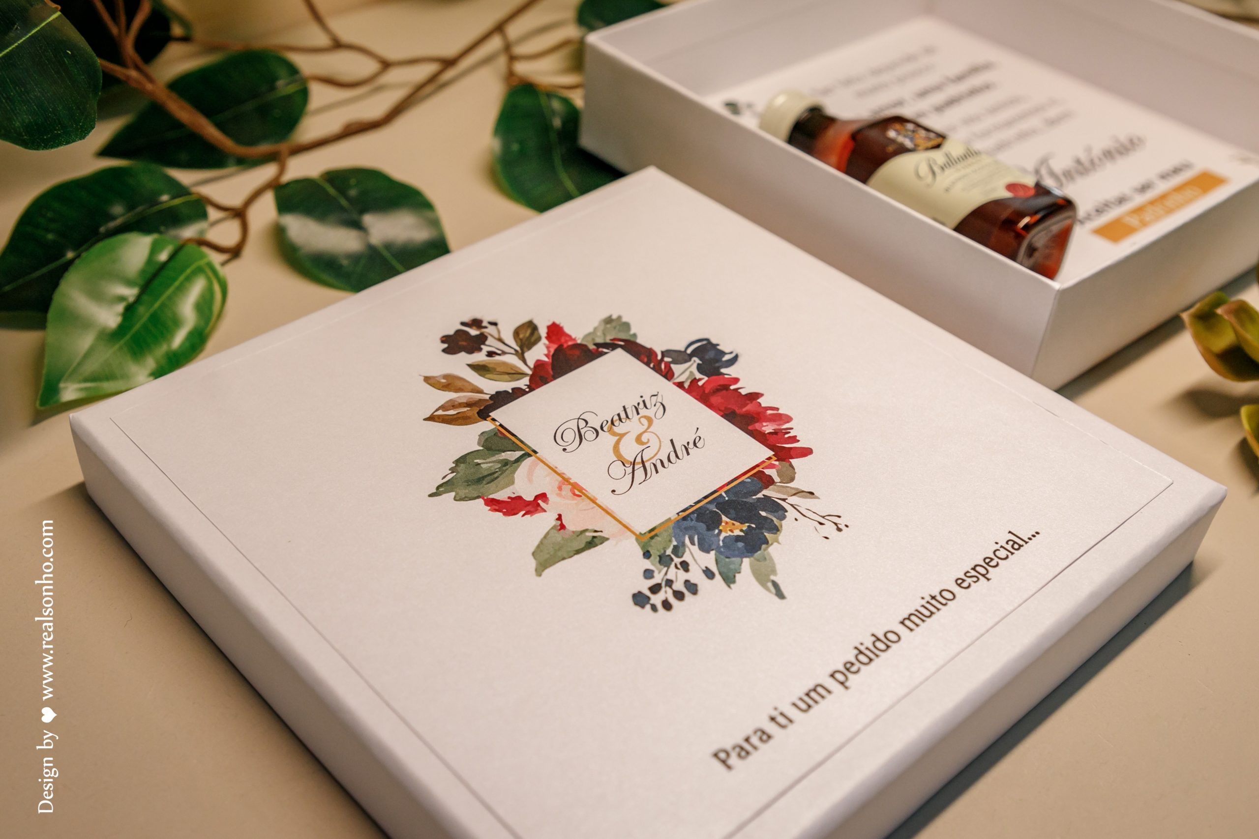 Convite Padrinho de Casamento BURGUNDY CS-CP021