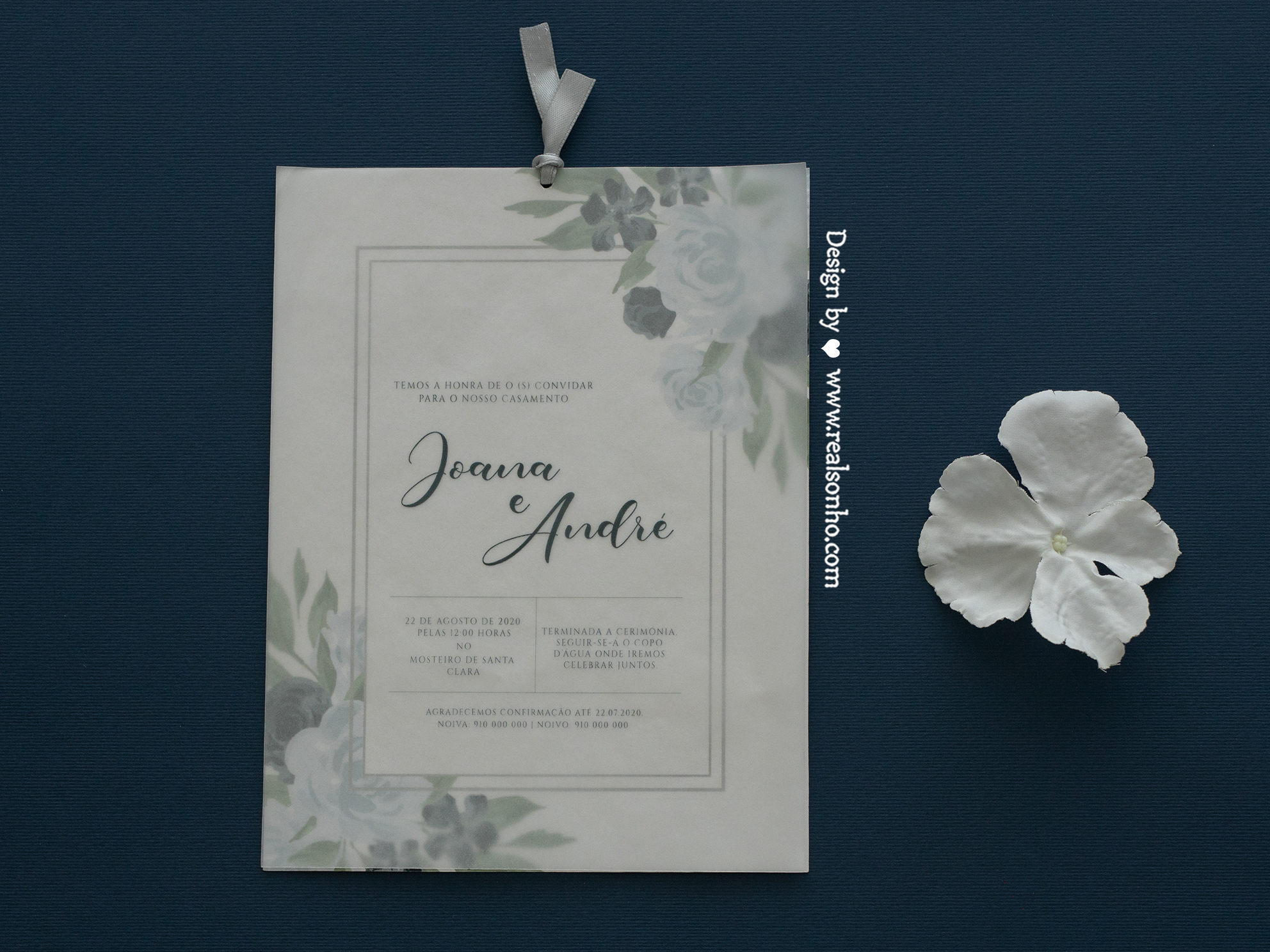 Convite de Casamento Verde Doce | CS-C109