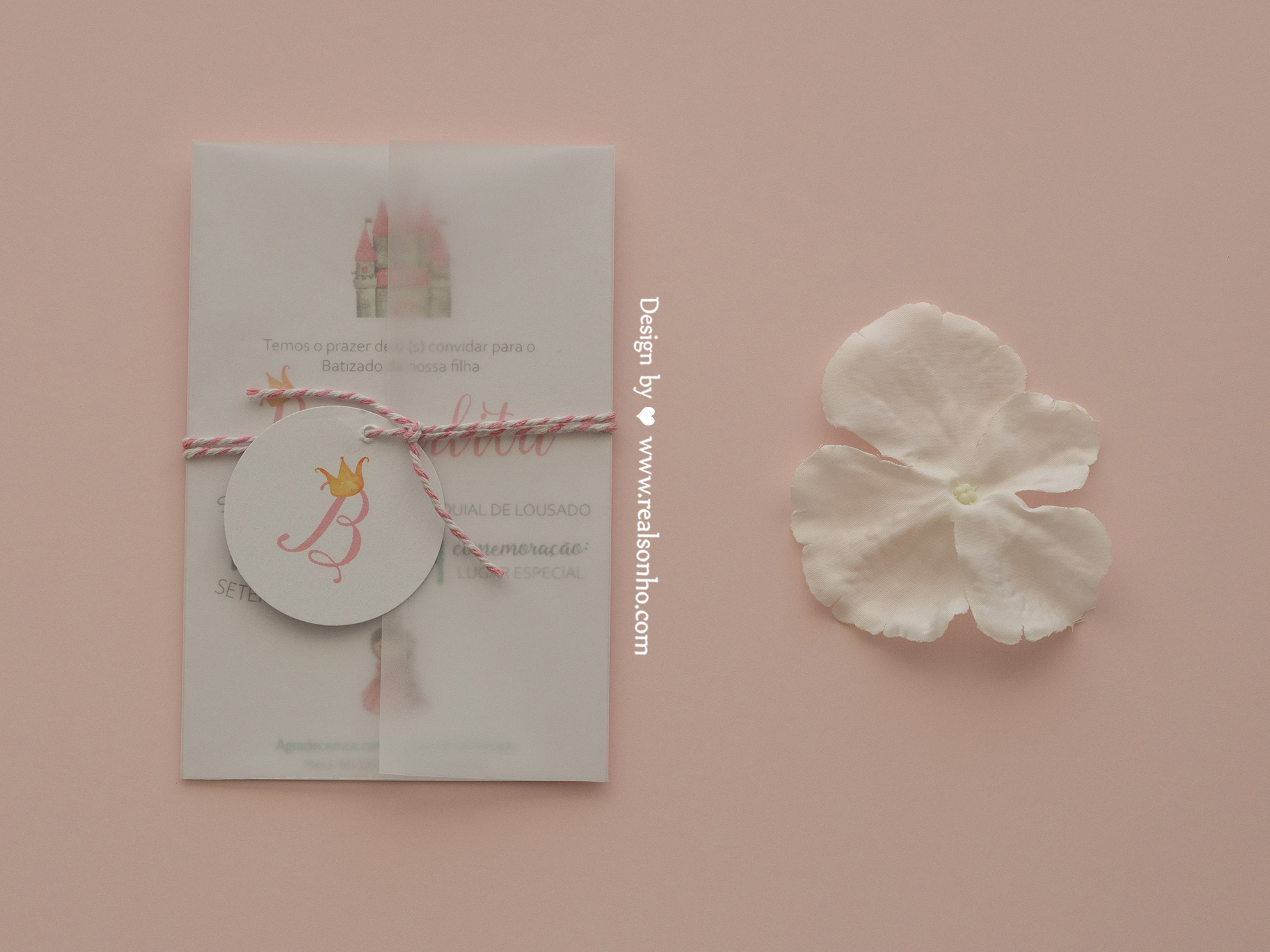 Convite de Batizado Princesas | BT-C052 (menina)