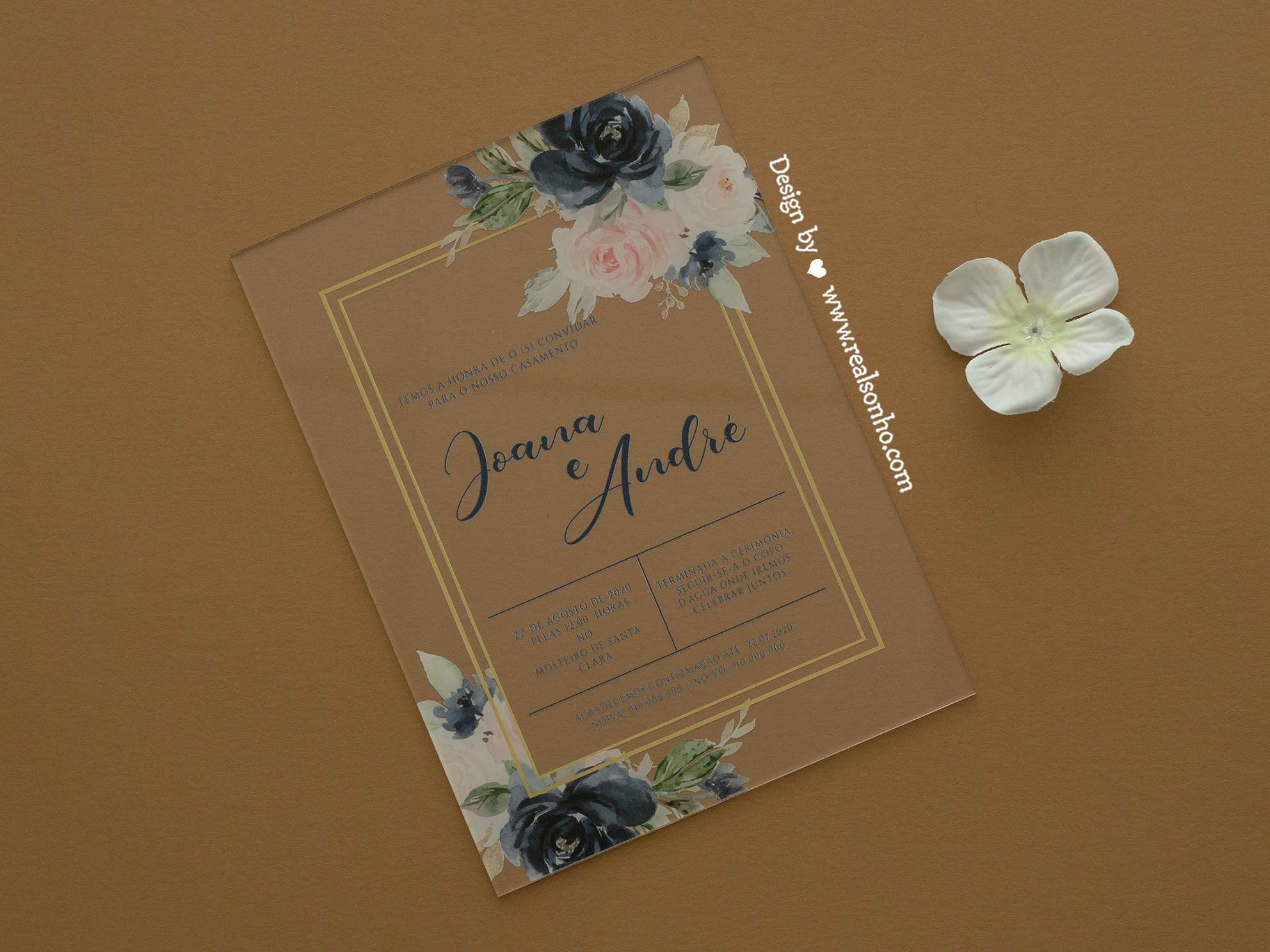 Convite de Casamento Royal Blue | CS-C102