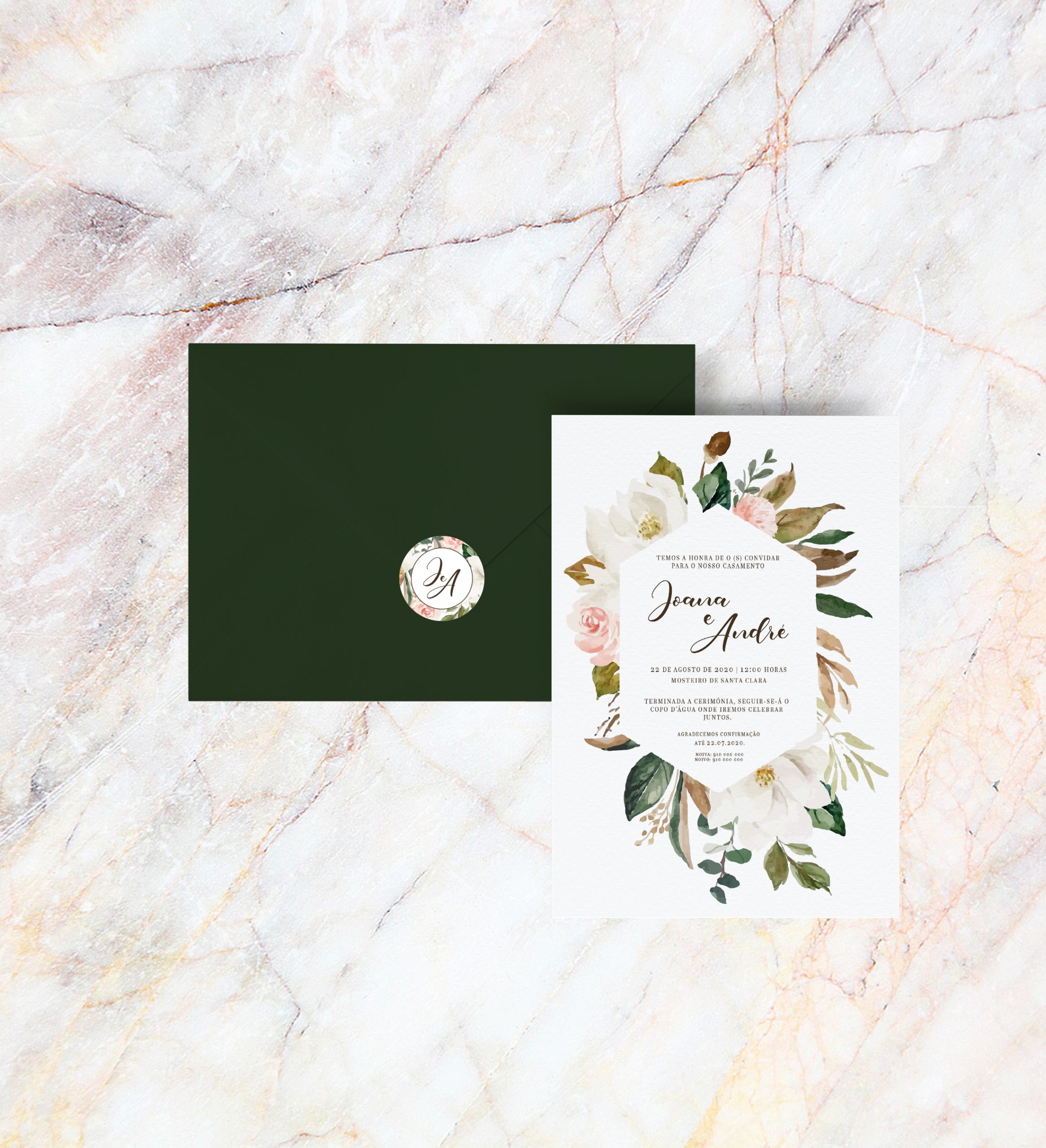 Convite de Casamento Dusty Pink | CS-C129