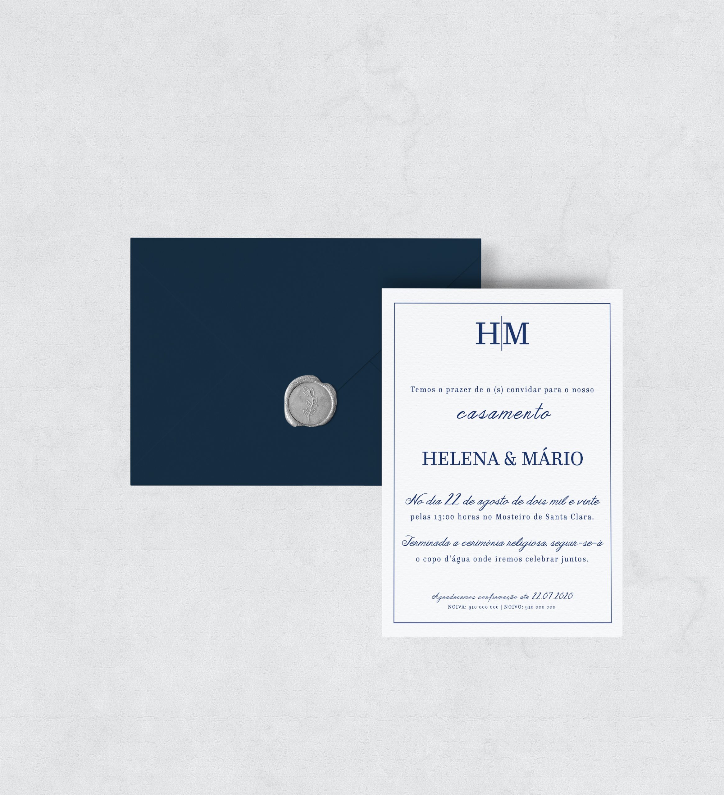 Convite de Casamento Navy | CS-C125