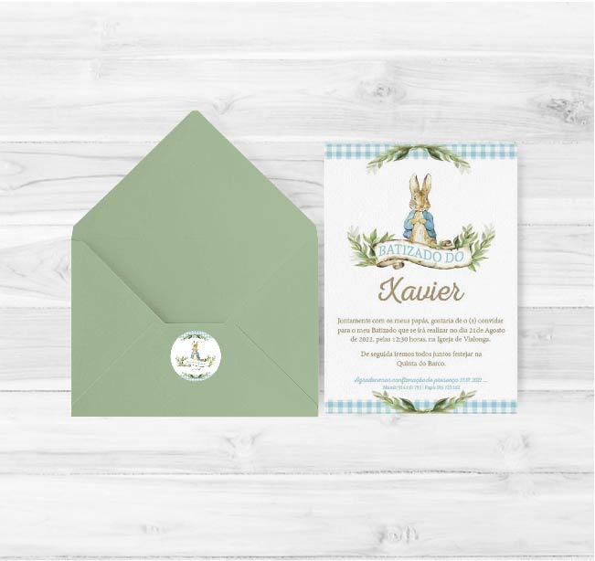 Convite de Batizado Pedrito Coelho | BT-C078