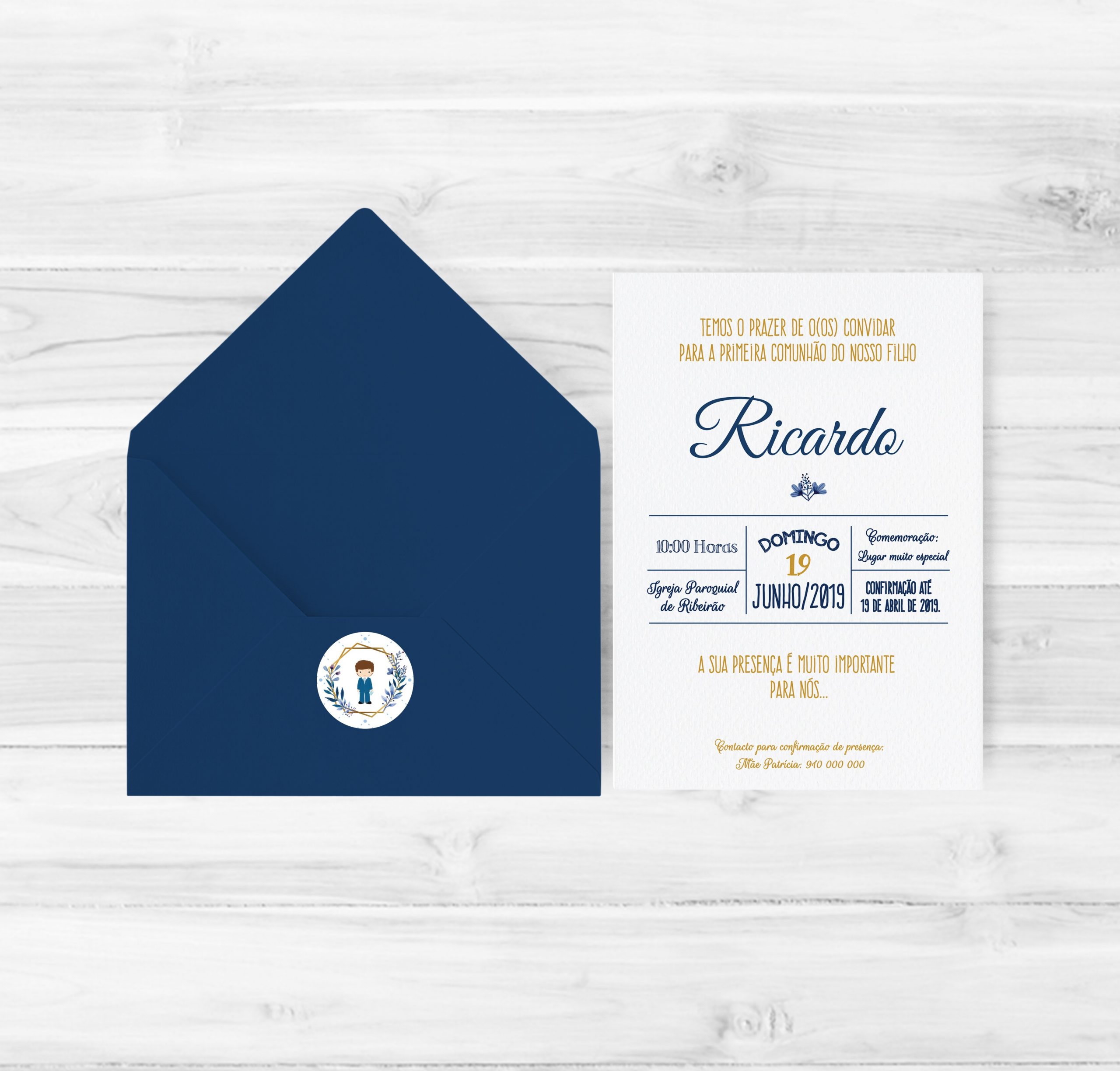 Convite de Comunhão | CM-C046 (menino)