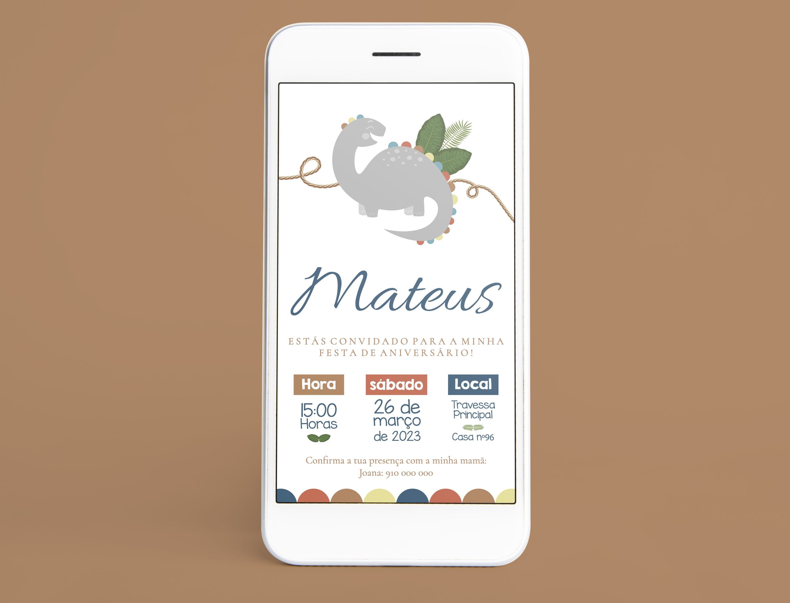 Convite Digital Dino | AN-CD007