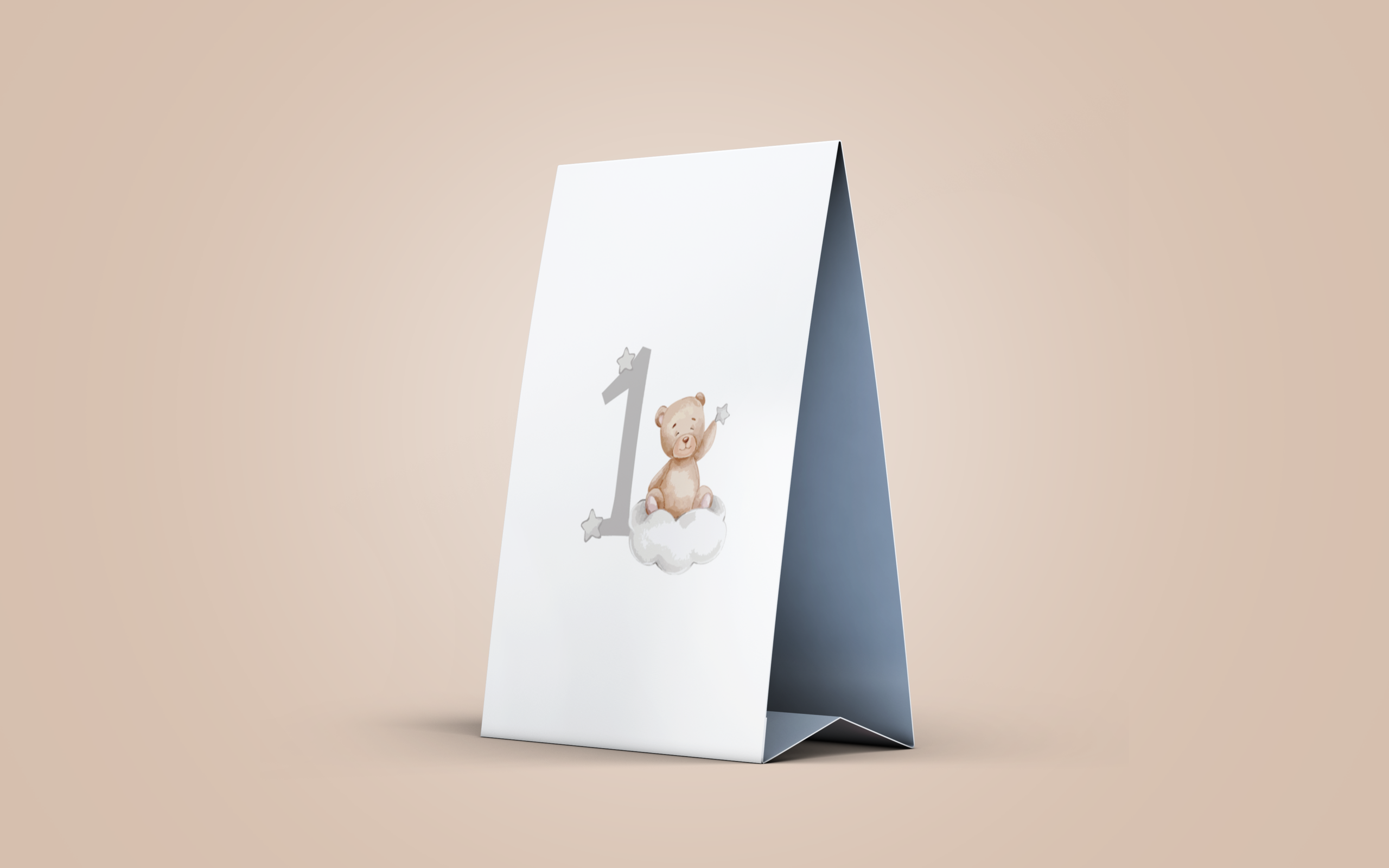 Ident. de mesa | Ursinho na núvem | BT-IMT091