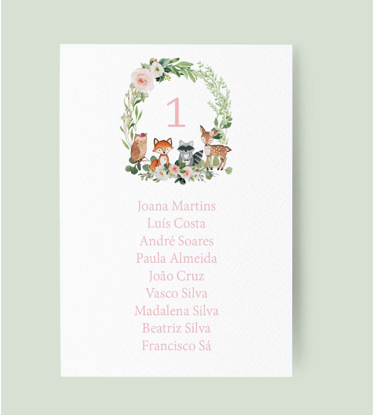 Ident. de convidados | Animais do Bosque | BT-IC044