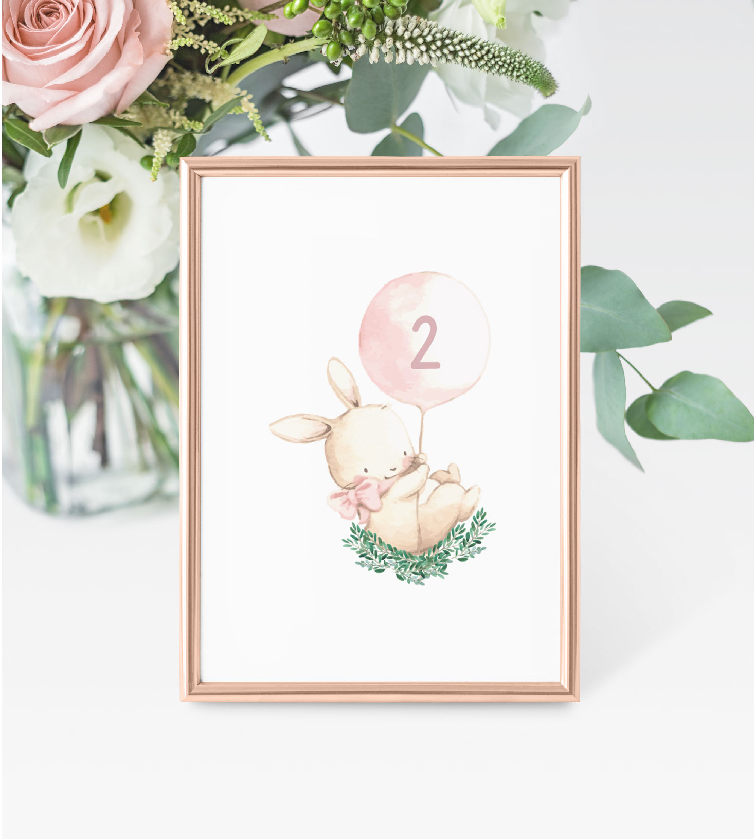 Ident. de mesa I Coelhinha Rosa I BT-IMM040