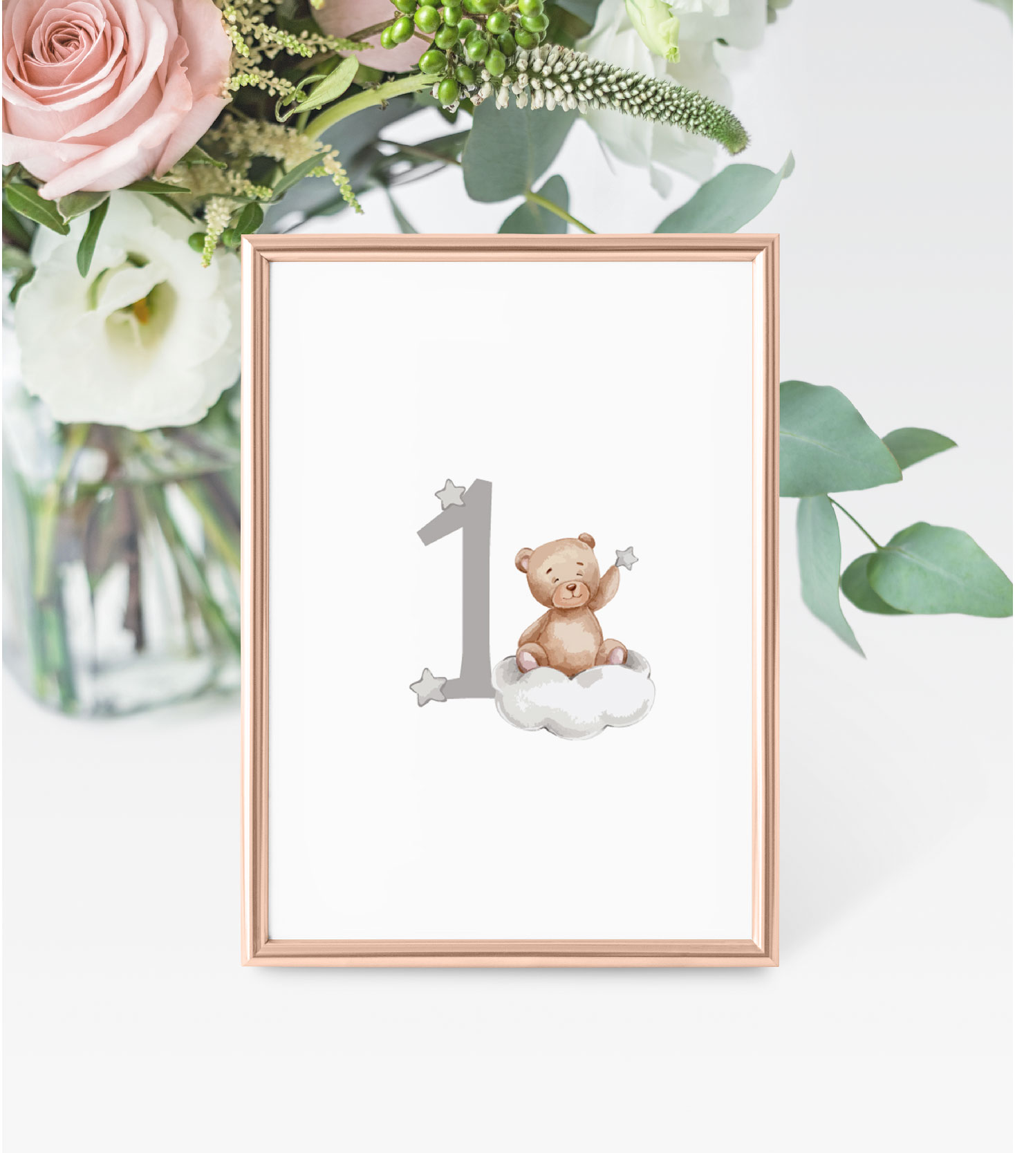 Ident. de mesa I Ursinho na núvem I BT-IMM091