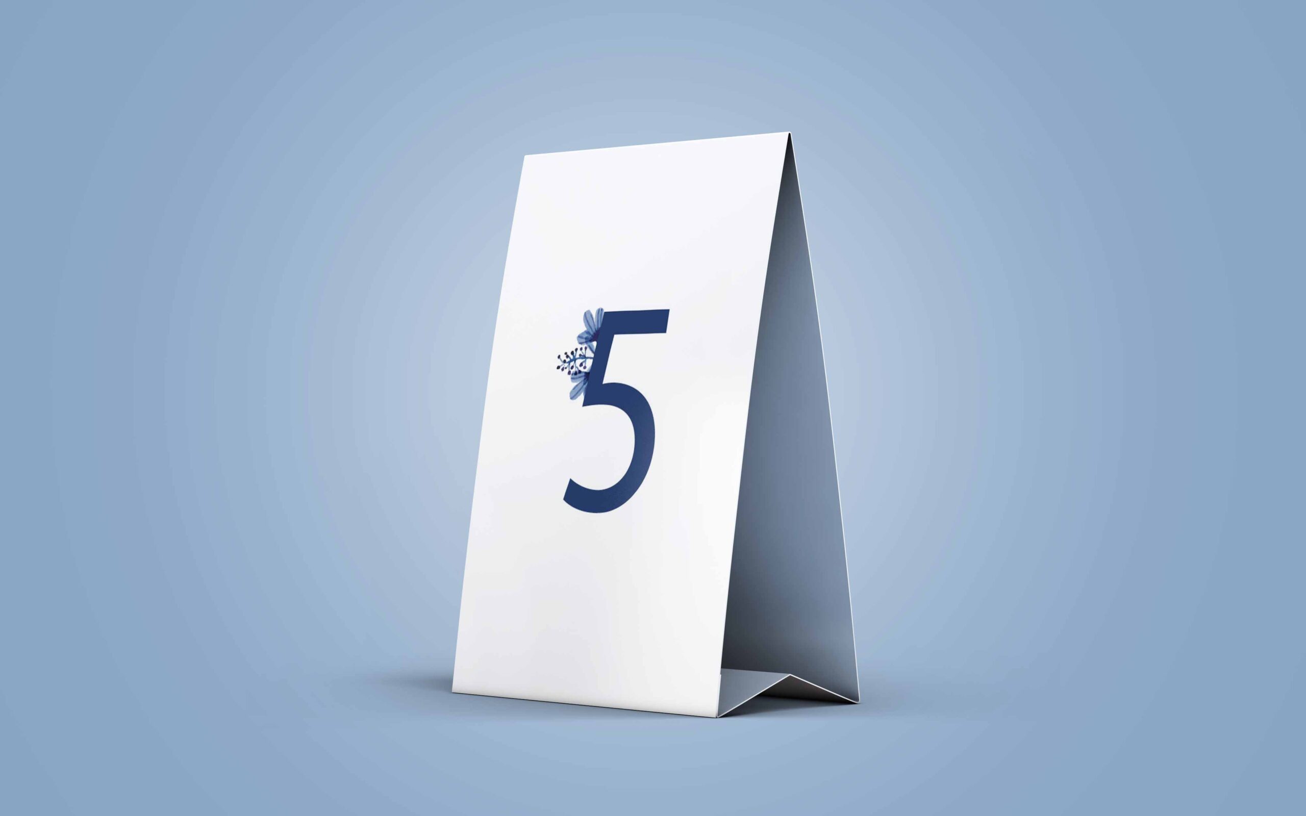 Ident. de mesa | Flores Azuis | CM-IMT051