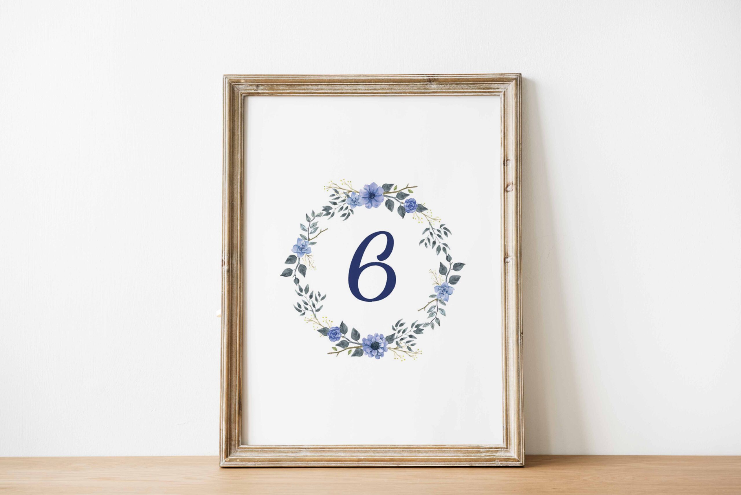 Ident. de mesa I Azul Floral I CM-IMM012