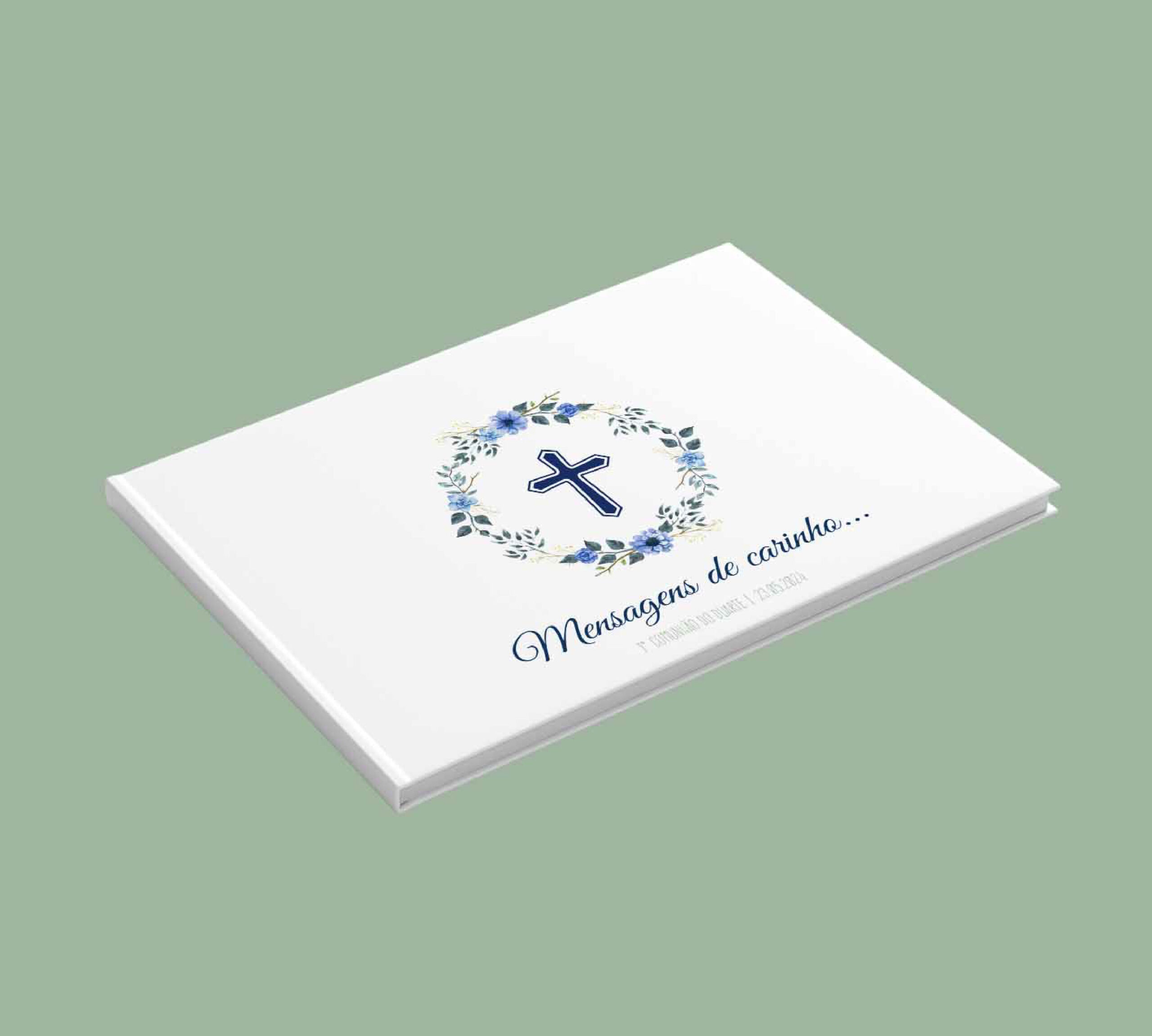 Livro de honra I Azul Floral I CM-LH012