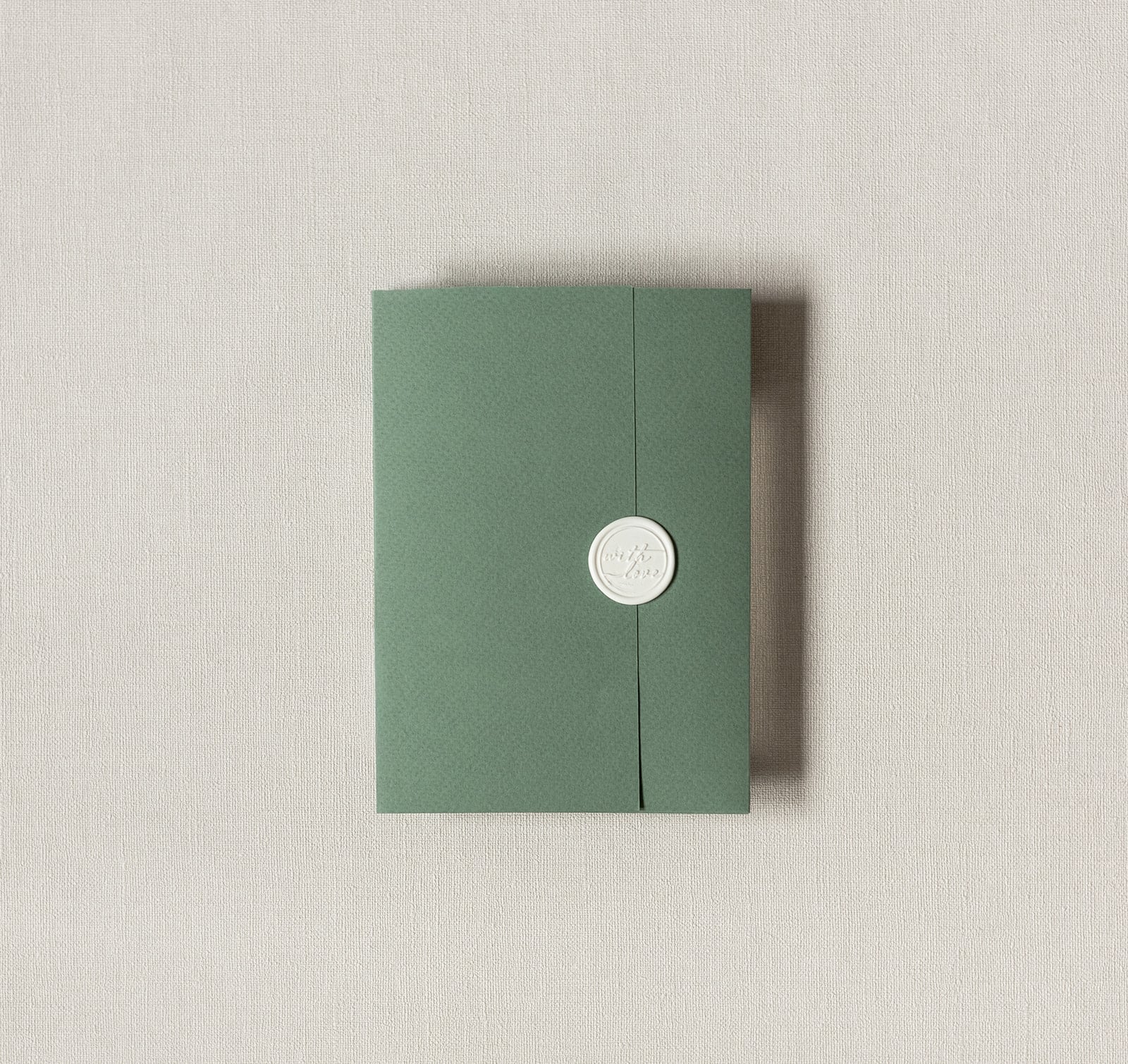 Convite de Casamento Verde Doce | CS-VD-POCKH801L