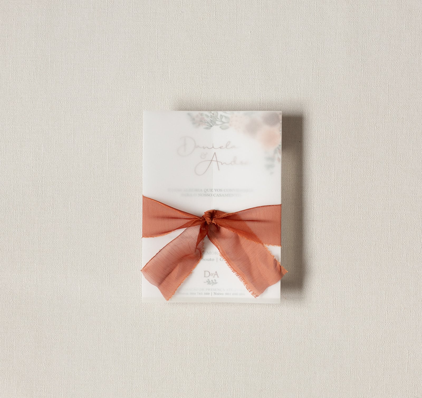 Convite de Casamento Terracota | CS-T-JT101F