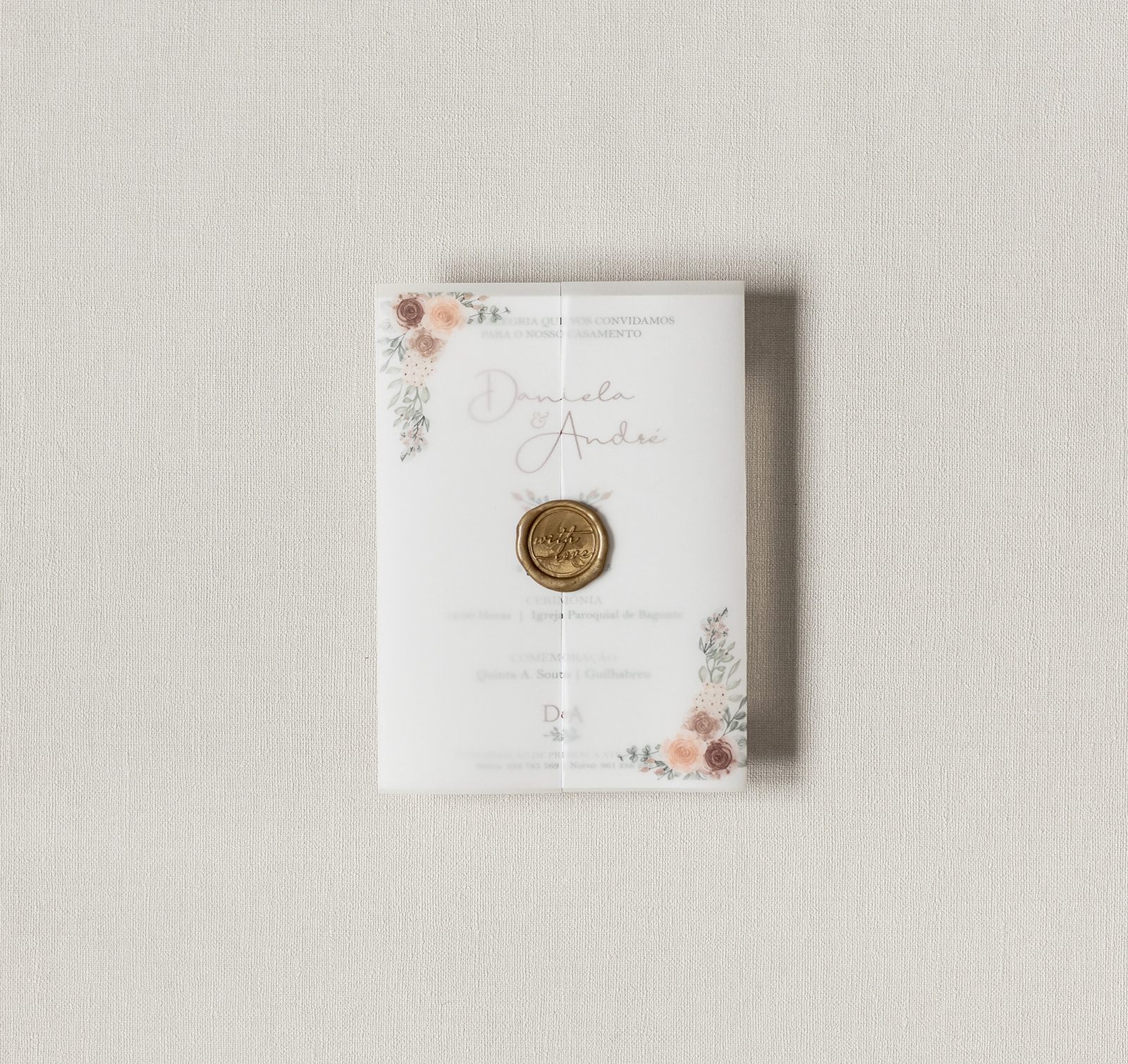 Convite de Casamento Terracota | CS-T-JT201L