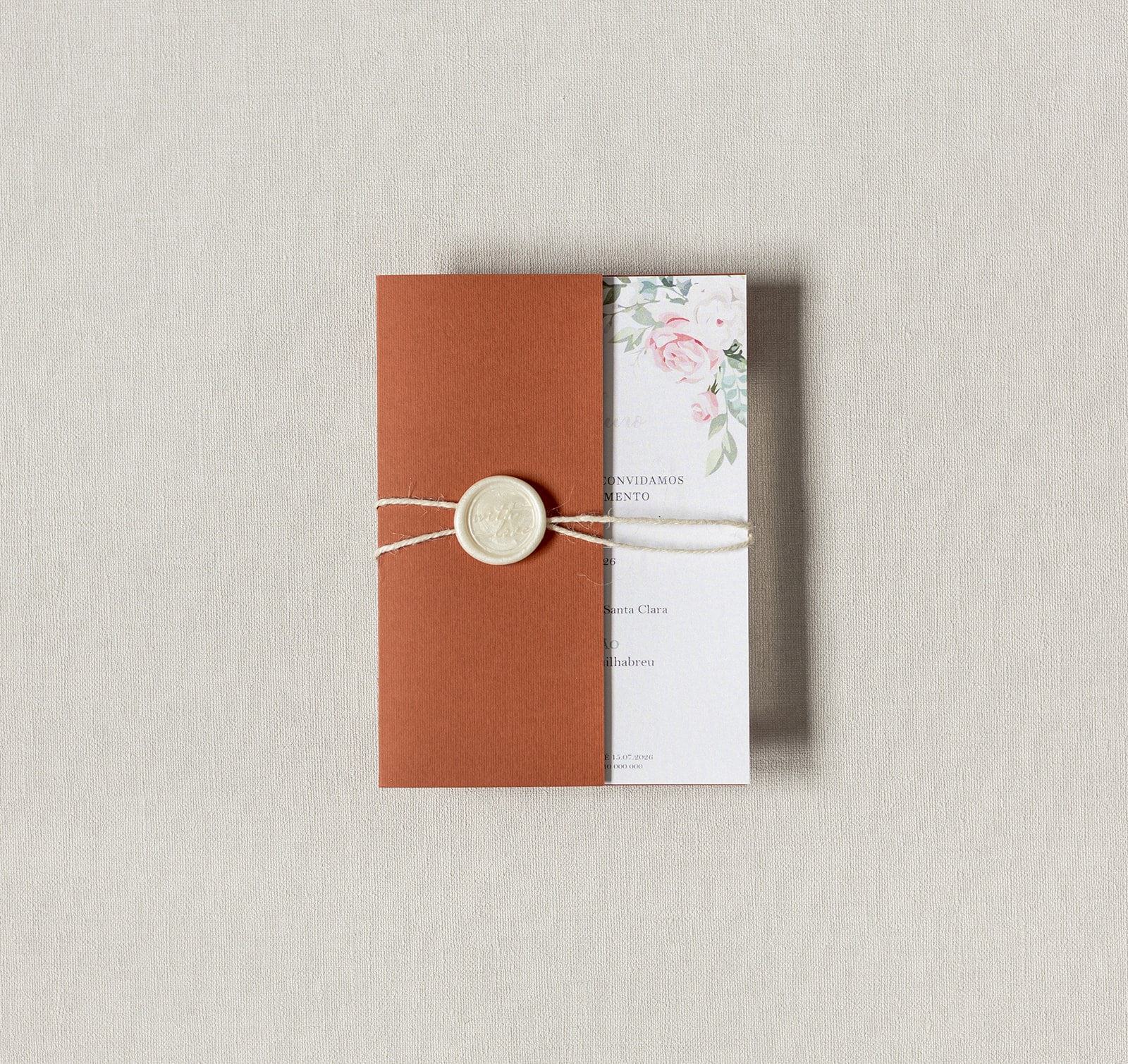 Convite de Casamento Terracota | CS-T-MJP702L